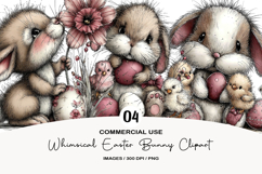 Whimsical Easter Bunny Clipart Product Image 1