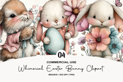 Whimsical Easter Bunny Clipart Product Image 1