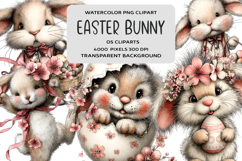 Whimsical Easter Bunny Clipart Product Image 1