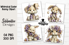 Whimsical Easter Bunny Clipart Product Image 1