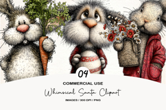 Whimsical Easter Bunny Clipart Product Image 1