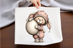Whimsical Easter Bunny Clipart Product Image 2