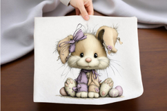 Whimsical Easter Bunny Clipart Product Image 2