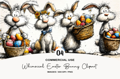 Whimsical Easter Bunny Clipart Product Image 1