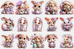 Whimsical Easter Bunny Clipart Product Image 4