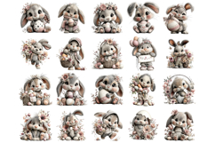 Whimsical Easter Bunny Clipart Product Image 4