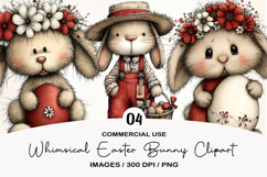 Whimsical Easter Bunny Clipart Product Image 1