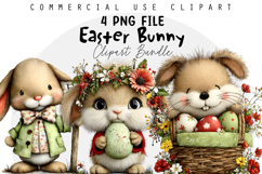 Whimsical Easter Bunny Clipart Product Image 1