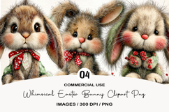 Whimsical Easter Bunny Clipart Png Product Image 1