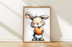 Whimsical Easter Bunny Clipart PNG Product Image 3