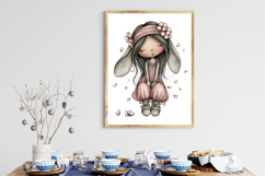 Whimsical Easter Bunny Girl Clipart Product Image 2