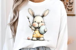 Whimsical Easter Bunny Painter Clipart Product Image 2