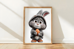 Whimsical Easter Bunny Rabbit Clipart Product Image 3