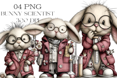 Whimsical Easter Bunny Scientist Clipart Product Image 1