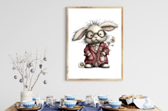 Whimsical Easter Bunny Scientist Clipart Product Image 3