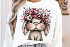 Whimsical Easter Bunny With Floral Crown Product Image 2