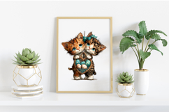 Whimsical Easter Cat Best Friend Clipart Product Image 2