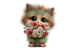 Whimsical Easter Cat Clipart Product Image 2