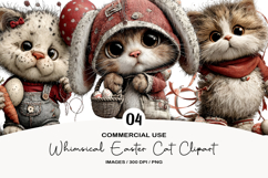 Whimsical Easter Cat Clipart Product Image 1