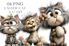 Whimsical Easter Cat Clipart Product Image 1