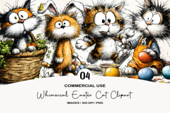Whimsical Easter Cat Clipart Product Image 1