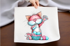 Whimsical Easter Cat Clipart Product Image 2