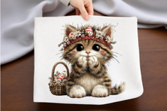 Whimsical Easter Cat Clipart PNG Product Image 2