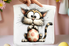 Whimsical Easter Cat Clipart Product Image 2