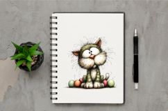 Whimsical Easter Cat Clipart Product Image 2