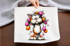 Whimsical Easter Cat Clipart Product Image 2