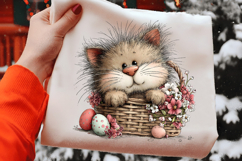 Whimsical Easter Cat Clipart Product Image 2