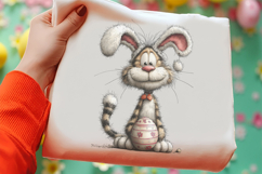 Whimsical Easter Cat Clipart Product Image 2