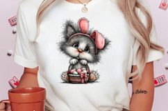 Whimsical Easter Cat Clipart Product Image 2