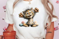 Whimsical Easter Cat Clipart Product Image 2