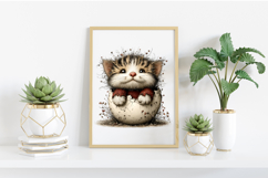 Whimsical Easter Cat Clipart Product Image 2