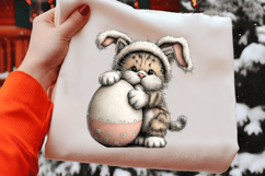 Whimsical Easter Cat Clipart Product Image 2