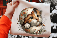 Whimsical Easter Cat Clipart Product Image 2