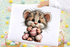Whimsical Easter Cat Clipart Product Image 2