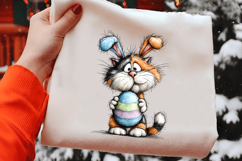 Whimsical Easter Cat Clipart Product Image 2