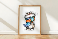 Whimsical Easter Cat Clipart Product Image 3