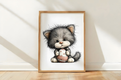 Whimsical Easter Cat Clipart Product Image 3