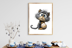 Whimsical Easter Cat Clipart Product Image 3
