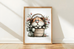Whimsical Easter Cat Clipart Product Image 3