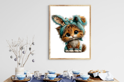 Whimsical Easter Cat Clipart Product Image 3
