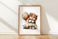 Whimsical Easter Cat Clipart Product Image 3