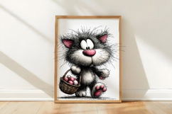 Whimsical Easter Cat Clipart Product Image 3