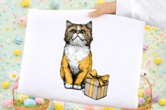 Whimsical Easter Cat Clipart Product Image 2