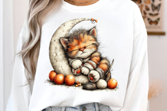 Whimsical Easter Cat Dreamer Clipart Product Image 2