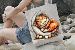 Whimsical Easter Cat Dreamer Clipart Product Image 3