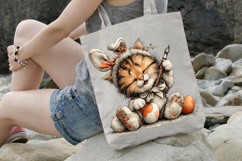 Whimsical Easter Cat Painter Clipart Product Image 3